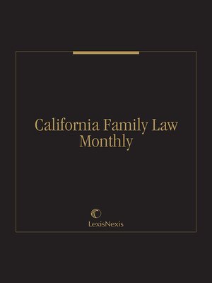 cover image of California Family Law Monthly